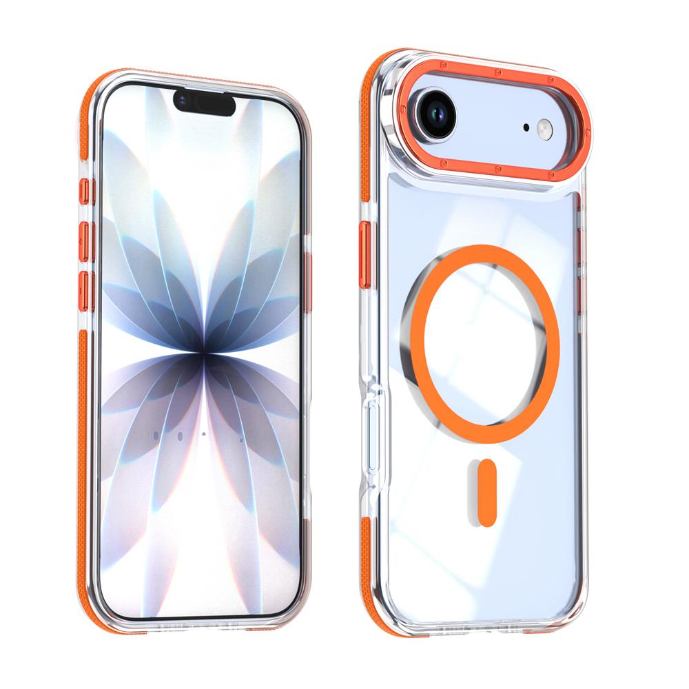 KEYSION HD Transparent Magnetic Case for MagSafe for iPhone 17 Pro Max Wireless Charging Shockproof Phone Cover for iPhone17 Air