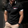 Parisian Print Short-sleeved Polo Shirt for Men's Casual Style, Multi-functional Lapel Shirt, Summer Street Men's Casual Breatha