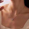 Moissanite Butterfly Necklace Sterling Silver Insect Pendant Necklace Adjusable Link Chain for Women Sparkling Gift