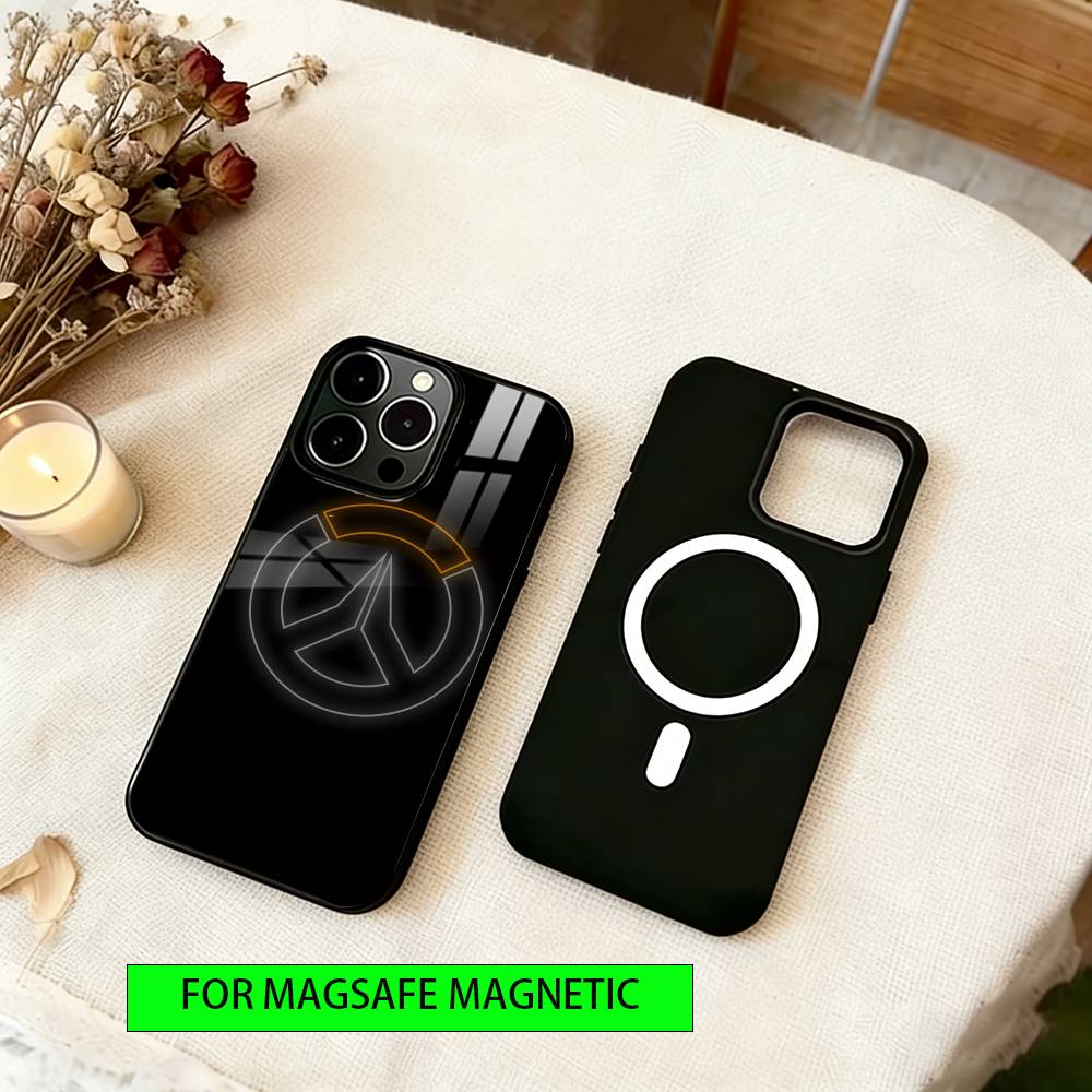 G-Game O-Overwatch Phone Case For iPhone17,16,15,14,13,12,11 Plus,Pro Magnetic For Magsafe Wireless Charging