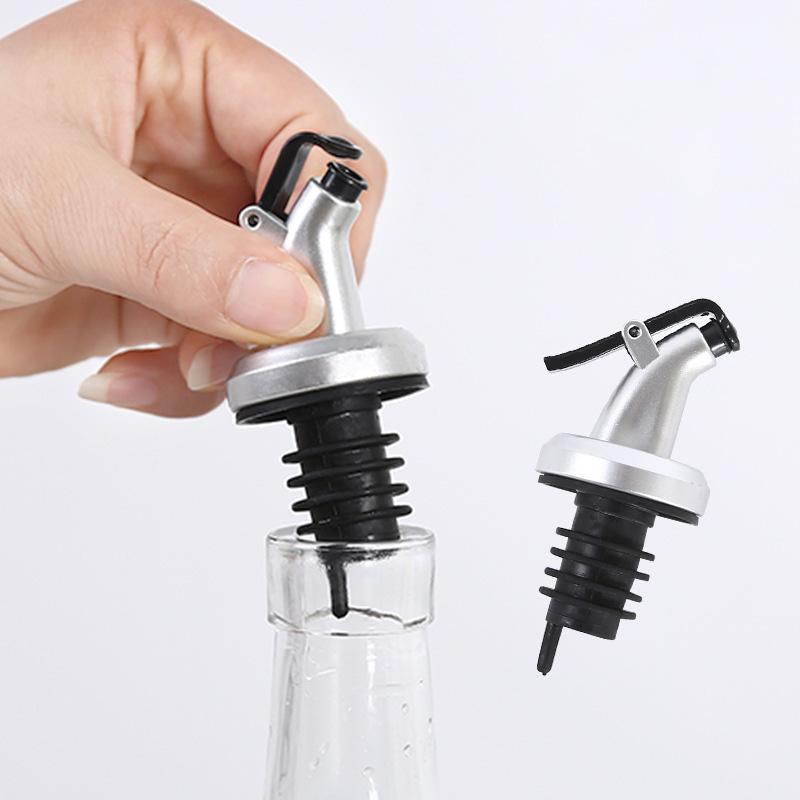 3/2/1pcs Oil Bottle Stopper Olive Oil Sprayer Wine Liquor Dispenser Food Grade Seal Leak-proof Rubber Lock Nozzle Kitchen Gadget