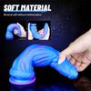 Color Silicone Dildo Liquid Multi-layer Color Transparent Crystal Simulation Penis Adult Products