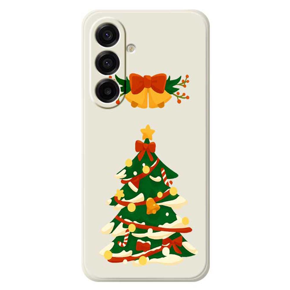 For Samsung Galaxy A17 5G Case Christmas Tree Bow Pattern Printing Straight Edge TPU Phone Back Cover