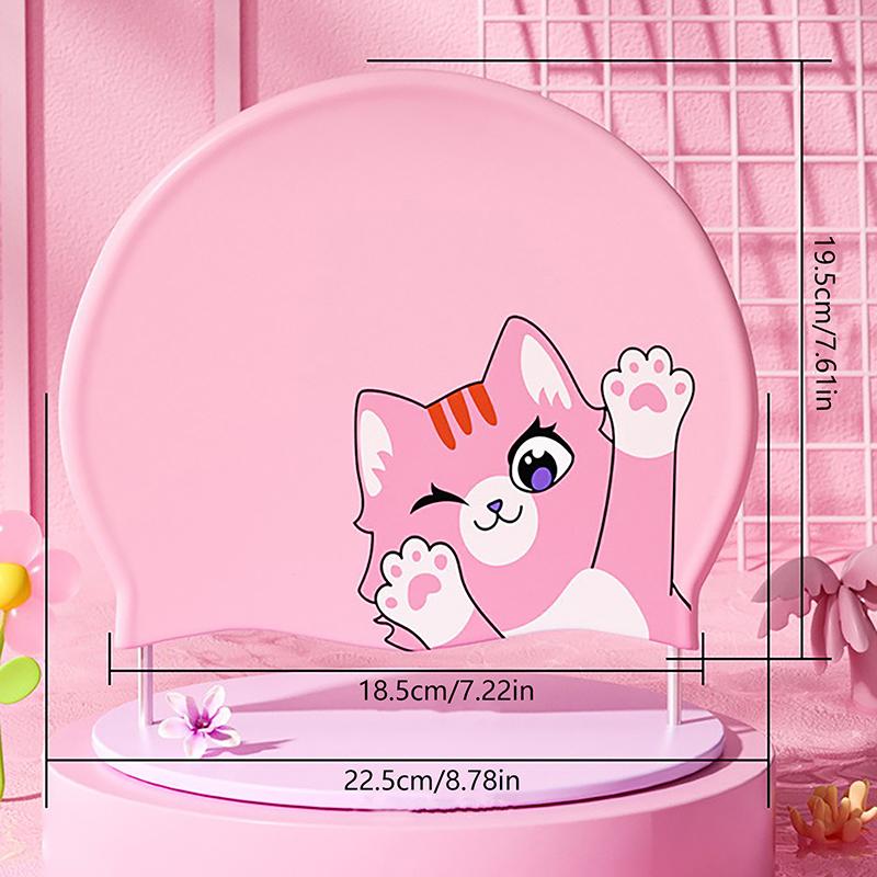 Kreslené plavecké čepice Vodotěsné Tištěné Roztomilé Dětské Plavecké Čepice Pro Chlapce A Dívky Ochrana Uší Plavecká Čepice Bazénové Doplňky