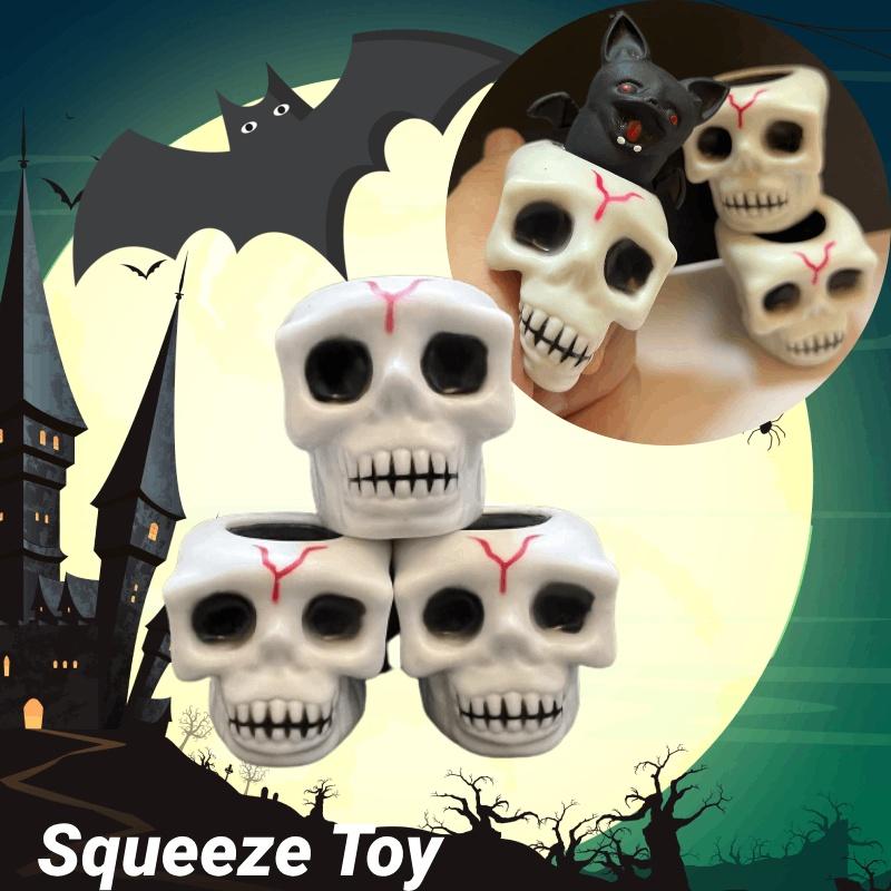 Shangrun Śmieszny Kubek do Ściskania Czaszki Ekologiczna Zabawka Redukująca Stres Nowość na Halloween