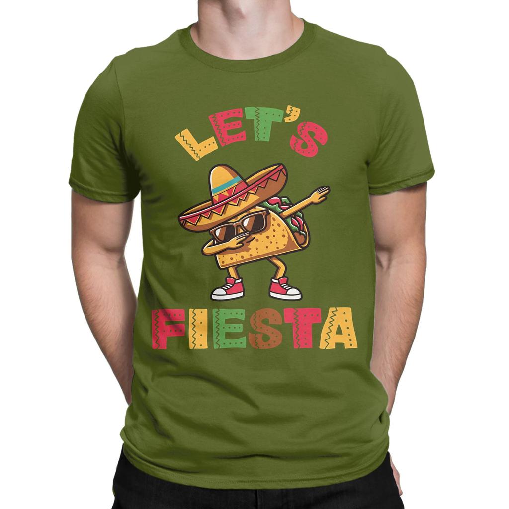 Lets Fiesta Tshirts For Unisex Vintage Cotton Tees O Neck Short Sleeve T Shirt Printed Tops