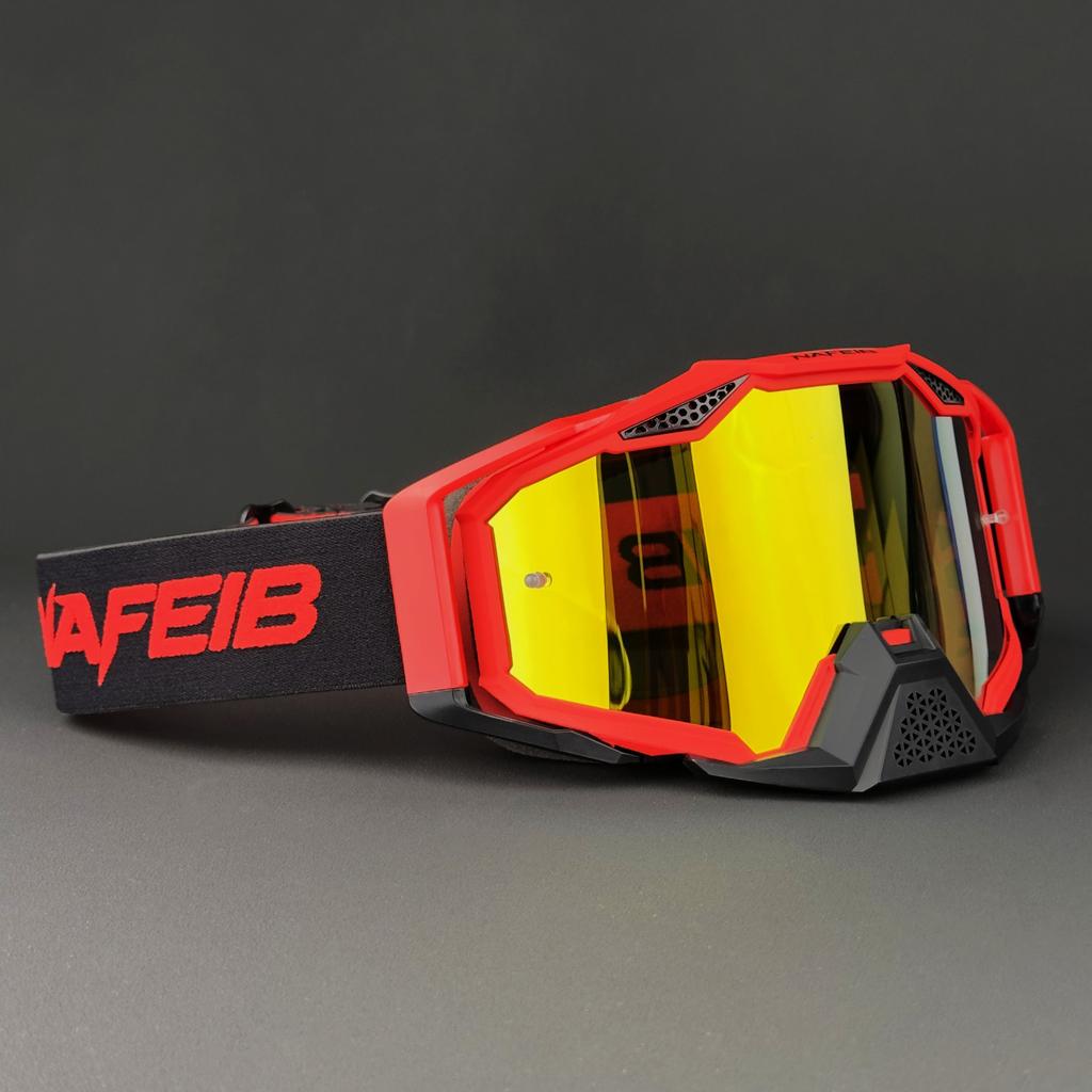 NAFEIB Motocross Goggles Anti-UV Motorcycle Glasses Off-Road MX ATV Dirt Bike Eyewear Windproof Dustproof Helmet Gears