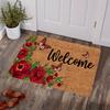 1Pcs Anti Fatigue Kitchen Rugs, Peony Butterfly  Print Waterproof Non-Slip Thick Cushioned Kitchen Mat Heavy Duty Comfort Standing Mat for Kitchen