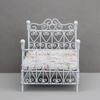 1:12 Dollhouse Mini Double Bed Home Bedroom Furniture Toy Gift Living Room Furniture Model Beautiful Handmade Iron Toy