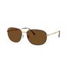 Ray Ban Polarized Brown Square Unisex Sunglasses Rb3754 927557 60