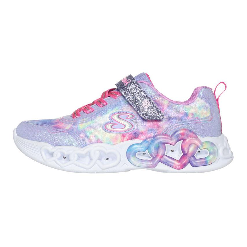 Skechers Kids Heart Lights Comfortable Versatile Non-Slip Durable Casual Shoes Kids sneaker Purple 303753L-LVMT 31