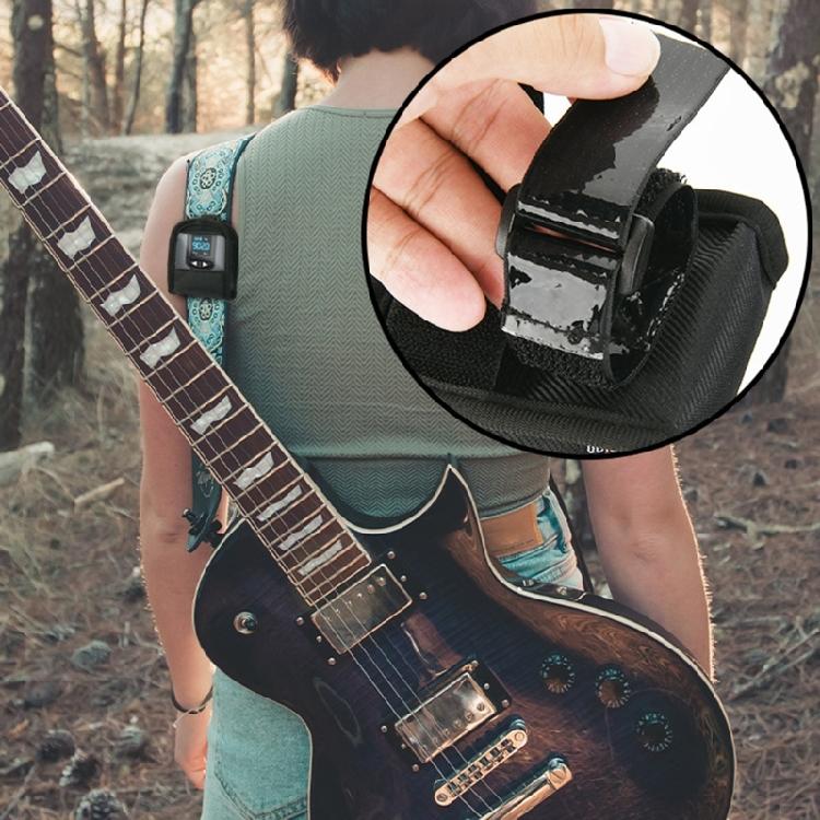 Stage Ready Transmitter Carrying Bag Featuring Clear TPU Visibility Window and Hook Loop Fasteners for Secure Placement