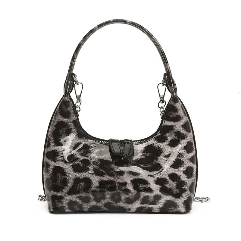 

PU Leopard CHAINS Shoulder Bags High Capacity Zipper Women s Bags Sale 2026 Fashi Solid Simple Exquisite Women s Handbags серый