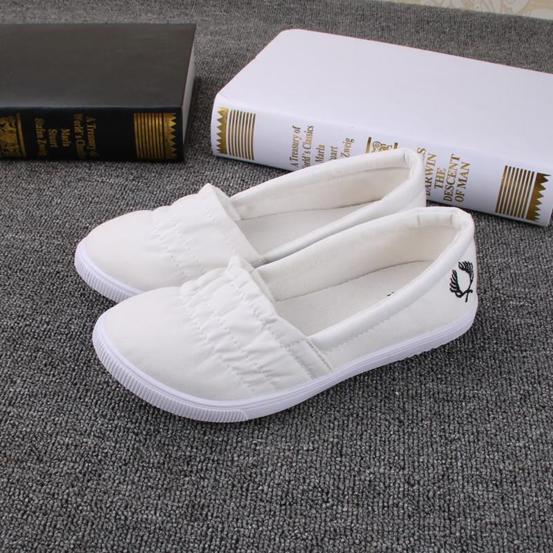 

Women s CloudSoft Comfort Flats Flexible Canvas Minimalist Sneakers Comfortable Slip-Ons Everyday Wear Lightweight Footwear 35 білий