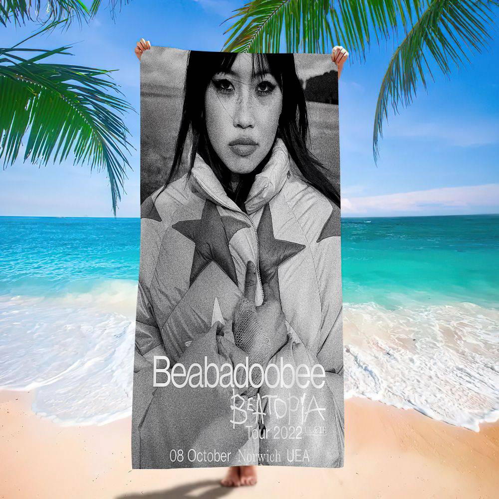 Rock Singer Pretty B-Beabadoobee Beach Towel Colorful Bath Towels For Girl Microfiber Quick Dry Custom Sand Free Yoga Spa Gym