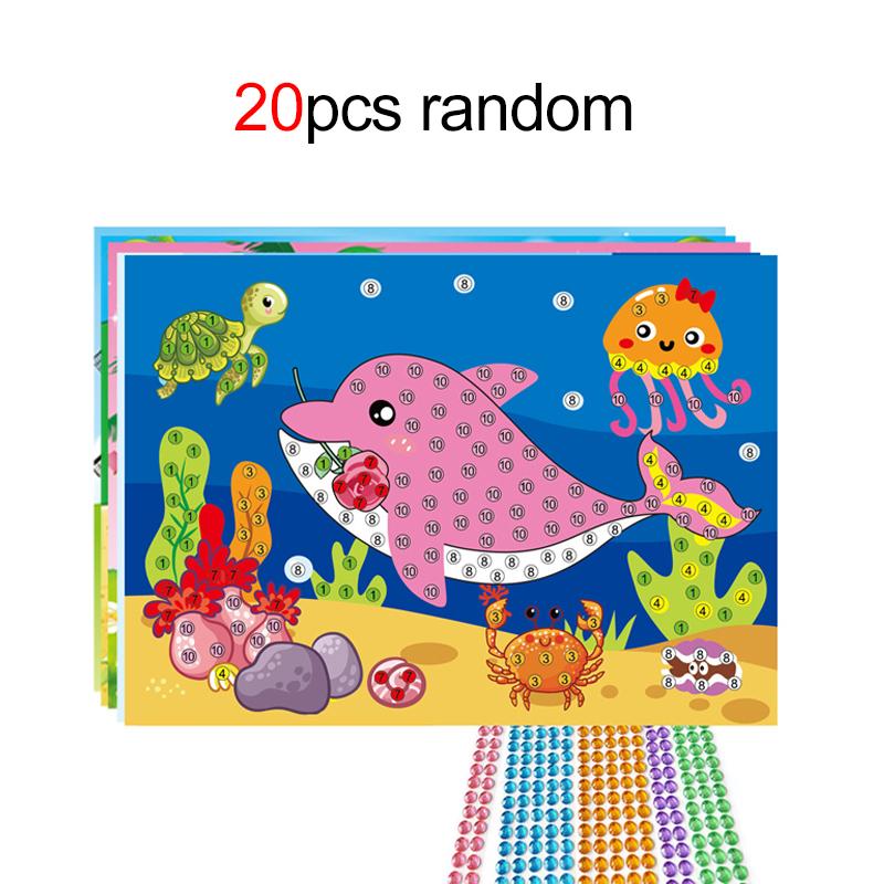 5~20pcs Decorative Painting DIY Diamond Stickers Household Handmade Crystal Paste Painting Mosaic Handicrafts Random Color TMZ