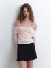 Kinder Baby Ribbon Sleeveless & Off-Shoulder Top Set - Baby Pink