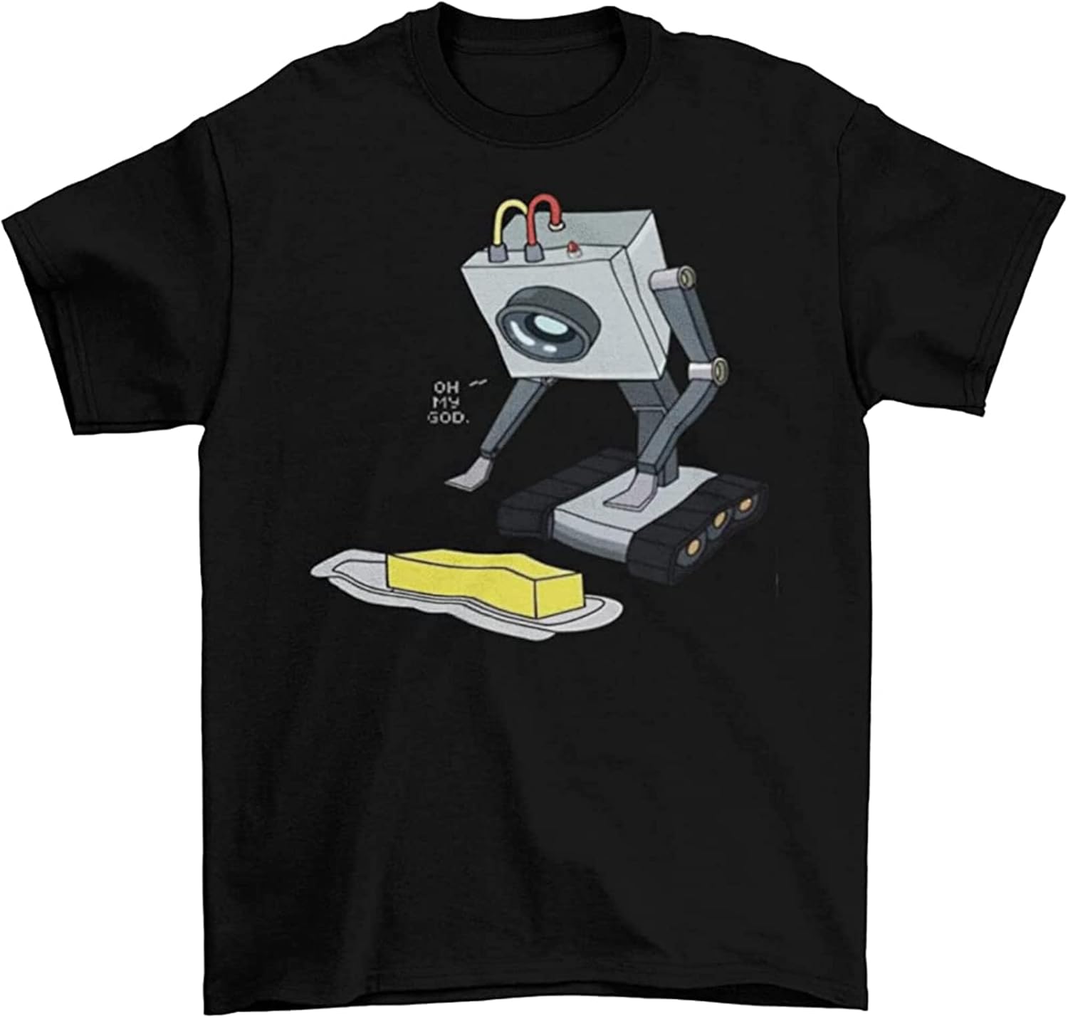 Men s Butter Robot T Shirt Cotton Game You Pass Butter 3XL чёрный