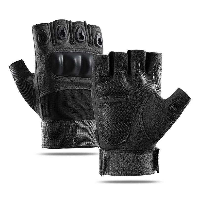 Junshi Tactical Motorcycle Half-Finger Hard Shell Gloves