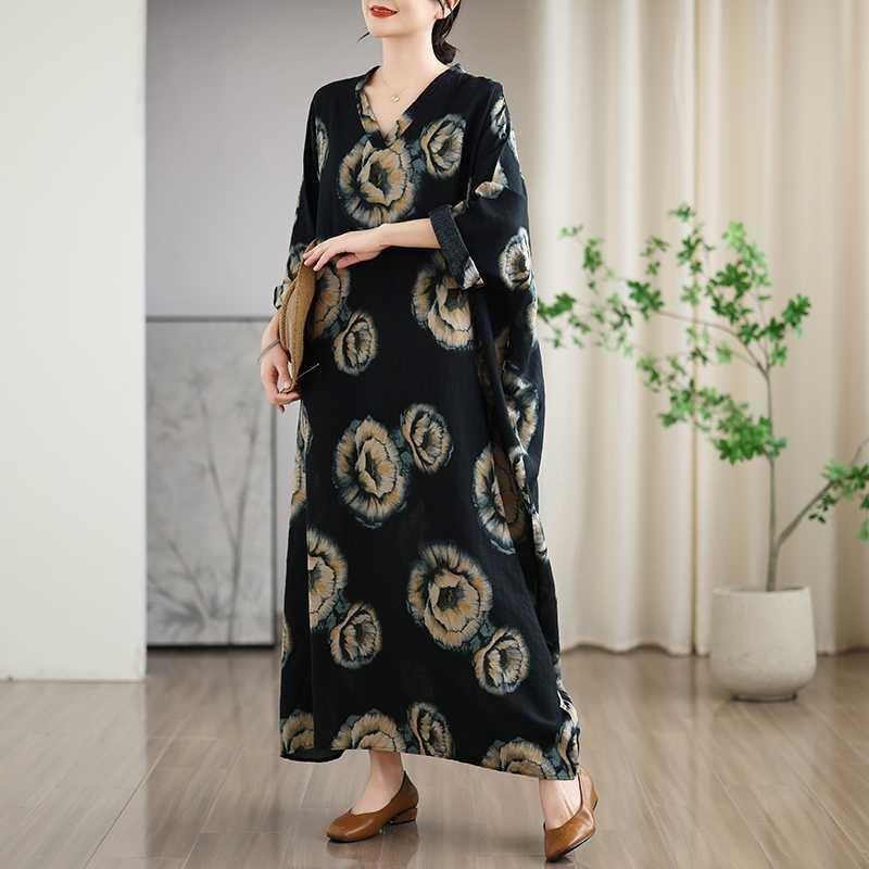 Vacation Style Travel V-Neck Vintage Dresses