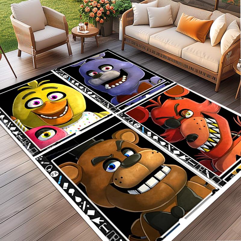 Five Nights at Freddy's Druckteppich, Waschbarer Bodenteppich, Für Eingangsbereich Schlafsaal Waschküche Büro Arbeitszimmer, Heimdekoration Geburtstag Weihnachtsgeschenk