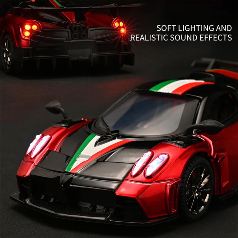 1:32 Pagani Imola Alloy Super Sports Car Model Diecasts Metal Track Racing Vehicles Car Model Sound and Light Childrens Toy Gift