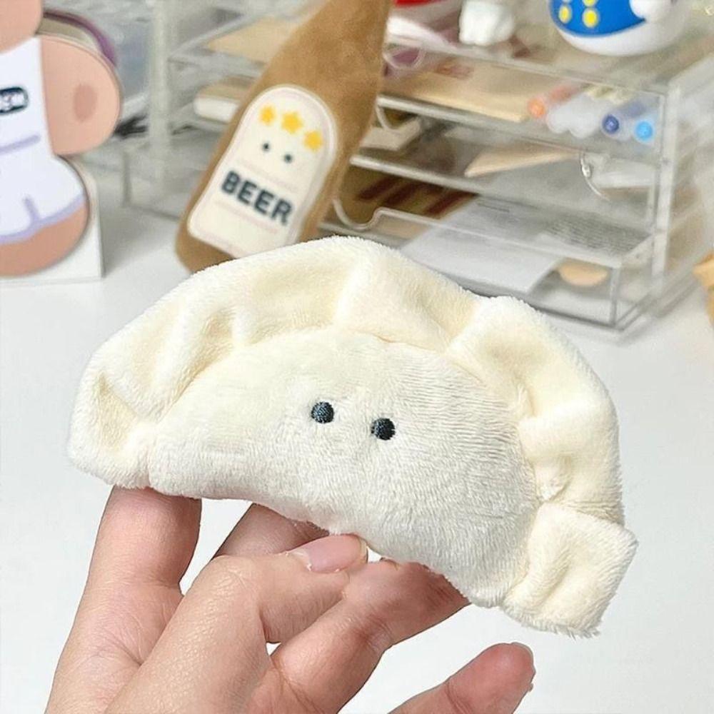 Soft Dumpling Plush Keychains Stuffed Dumpling Plush Pendant Cartoon Plush Keyring  Girls Gifts