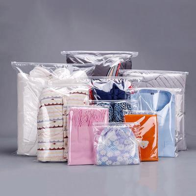 Zipper Plastic Bag Clothes Storage Bag Transparent Zip Pouch Travel Storage Bag