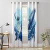 Whale On Waves Window Curtains For Living Room Bedroom Luxury Modern Kitchen Curtains Fabric Drapes
