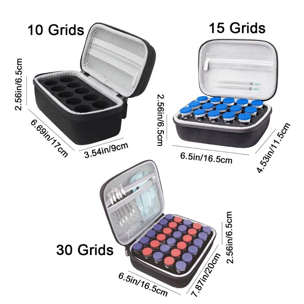 10ML Insulin Vials Storage Case Large Capacity EVA Insulin Case Waterproof Wear-resistant Insulin Organizer Diabetes Care