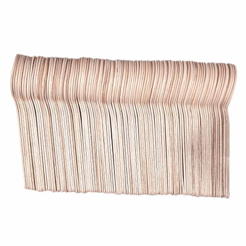 Oikabio 100-Piece Disposable Wooden Spoons, Mini Ice Cream Spoons, Wooden Western Dessert Scoops, Wedding Party Supplies, Kitchen Supplies