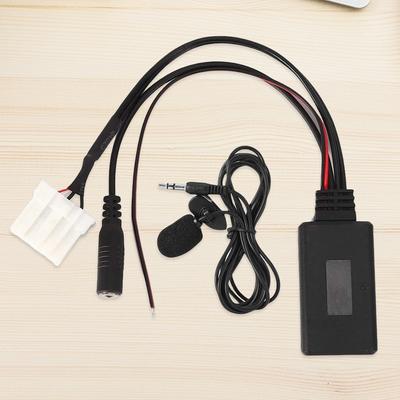 Wireless Radio Stereo Adapter Car Bluetooth-Compatible AUX Adapter Bluetooth-Compatible with Microphone 5-12V for Mazda 2 3 5 6
