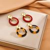 Trendy European & American High-End Niche Versatile Stud & Exaggerated Round Earrings