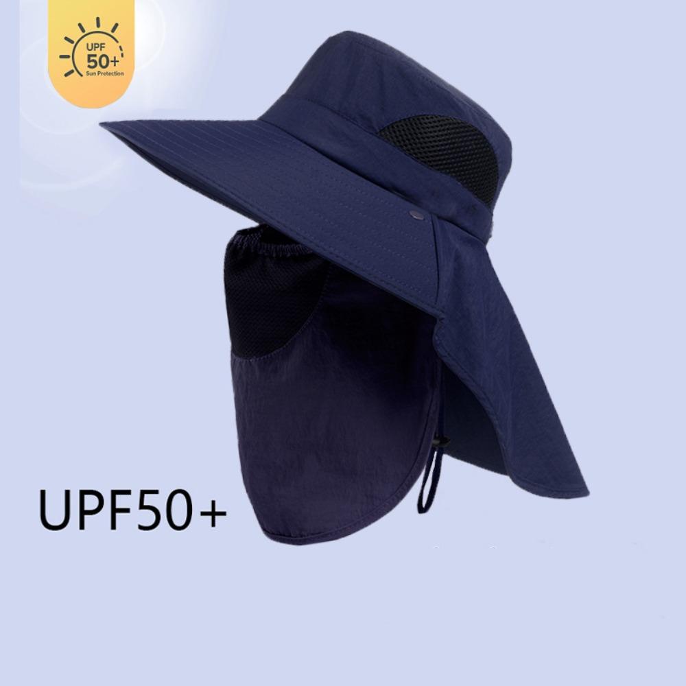 With Removable Mask Bucket Hat Breathable Beach Cap Fashion Fisherman Hat  Outdoor