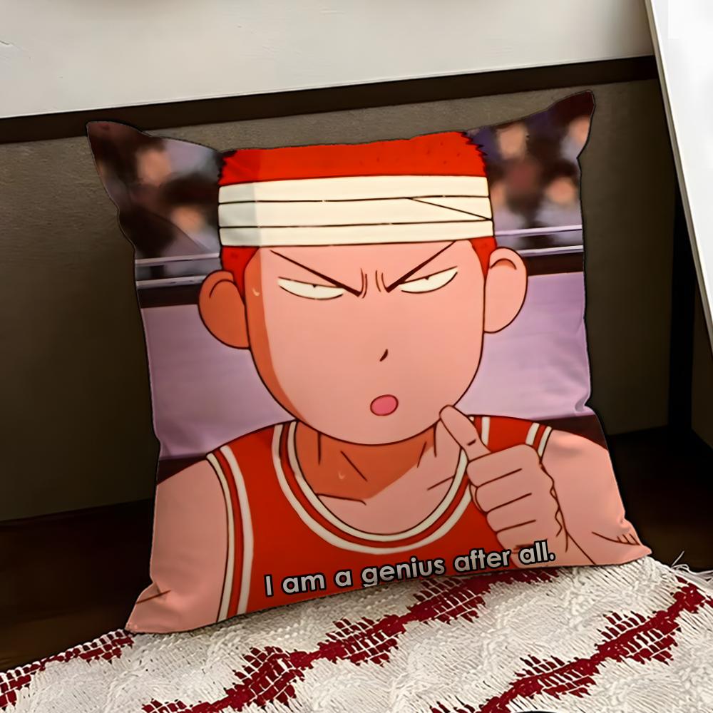 Anime SSlam DDunk Cushion Cover Reversible Soft Durable Pillow Cover Home Car MultiScene Use for Daily Comfort