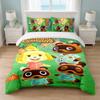 Animal Crossing Bedroom 3Pcs Bedding Set Soft Bed Sheet Pillowcases Home Bedding Decoration