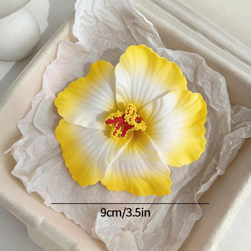 Plumeria Hibiscus Flower Hair Clip Hawaiian Flower Side Bangs Clip For Women Seaside Beach Hibiscus Flower Hairpin Headband