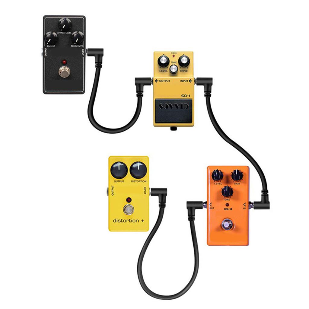 Professional Guitar Pedal Cables Space Saving Guitar Patch Cables Pedal Board Cable Wire Texture Perfect for Pedalboards
