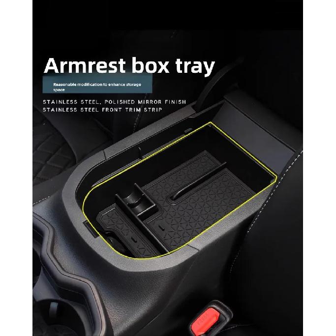 For Toyota RAV4 XA50 2019~2025 RAV 4 Hybrid Car Center Console Dashboard Organizer Tray Armrest Storage Box Interior Accessories
