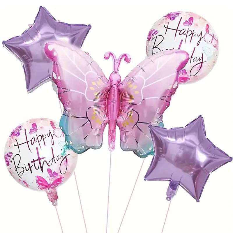 

Блискучі повітряні кулі для декору на День народження (Набір метеликів)