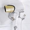 Stainless Steel Hair Dryer Rack High Quality Bathroom Hairdryer Holder Wall Mounted Self-adhesive No Punching Easy To Install