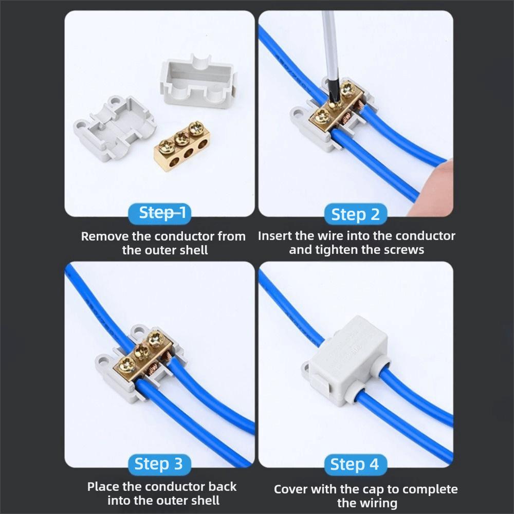 Electrical Connectors Conductor Brass High Power Splitter Large Current Universal Wire Connector Wiring Connector Electrical