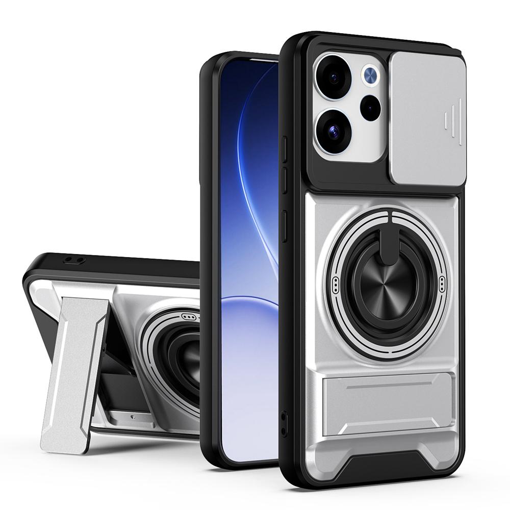 KEYSION Magnetic Phone Case for OPPO Reno15 Pro Max 5G 15 F 5G Slide Camera Protection Upright Kickstand Ring Shockproof Cover