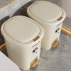 Trash Can With Lid Kitchen Standing Trash Can Large-Capacity Bin Dustbin Bathroom Bucket Toilet Wastebasket Household Items