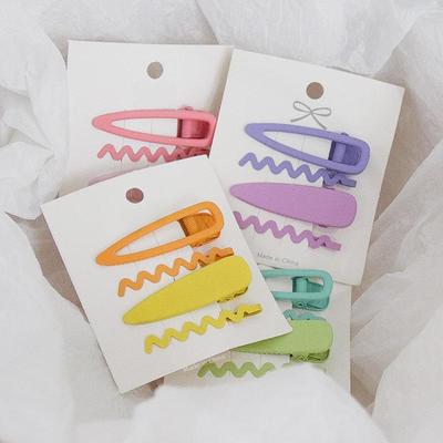 Frosted Candy Color Hairpin Set: Japanese & Korean Style Versatile Bangs Clips