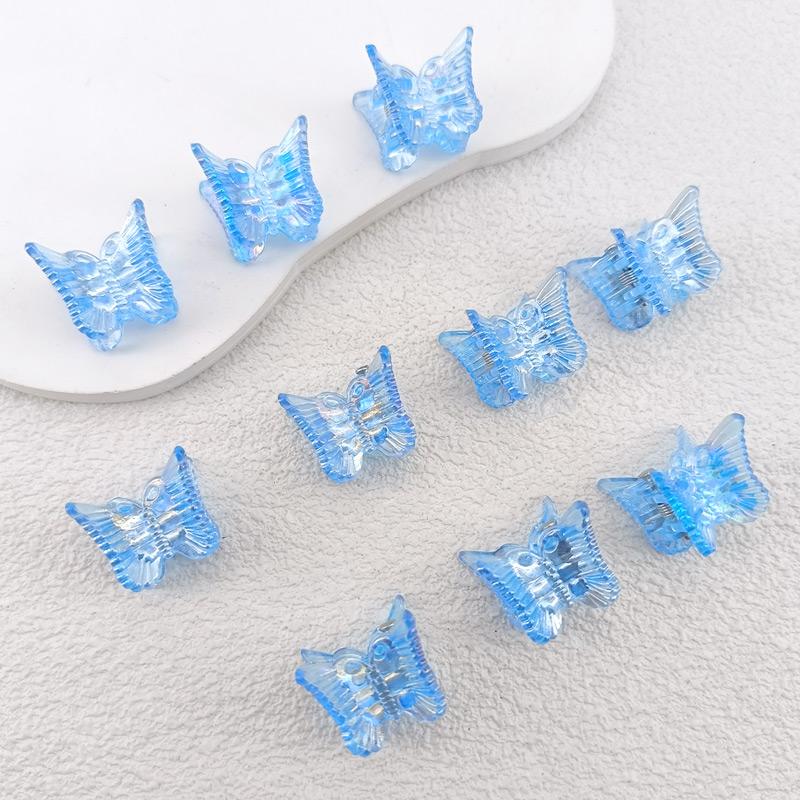 10pcs Ins Mini Butterfly Hair Claw Clips Colorful Trendy Cute Small Clips Multicolor Girls Hair Clips Hairpin Hair Accessories