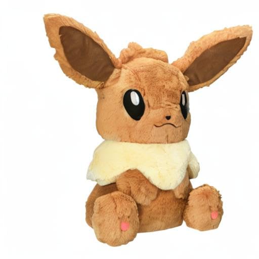 Pokémon Center Original Large Fluffy Plush Toy Eevee 46 X 46 X 36 Cm (H X W X D)