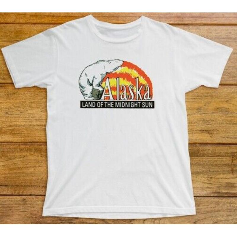 

Alaska T Shirt 701 Land Of The Midnight Sun Polar Bear Anchorage Denali Arctic 5XL різнокольоровий
