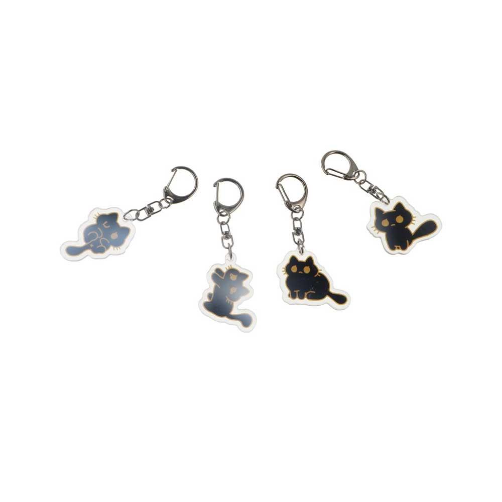 Cartoon Cute Cat Acrylic Keyring Black Cat Cute Black Cat Pendant  Mobile Phone Pendant