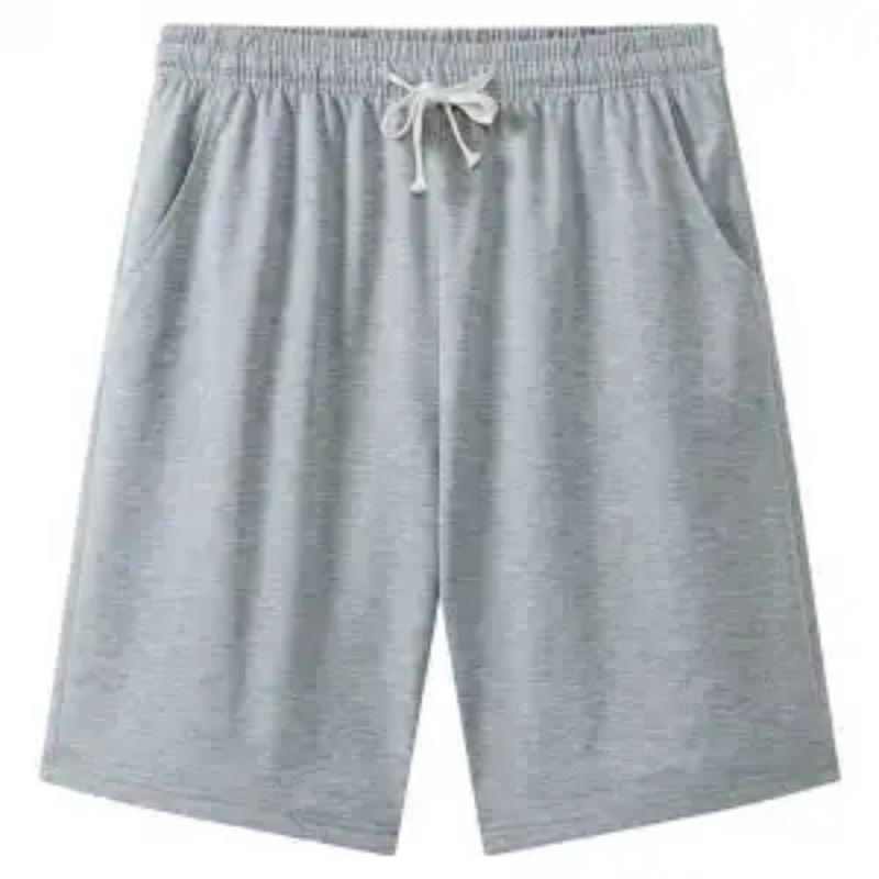 Men's Summer Gray Lightweight Drawstring Elastic Waist Casual Comfortable Daily Shorts